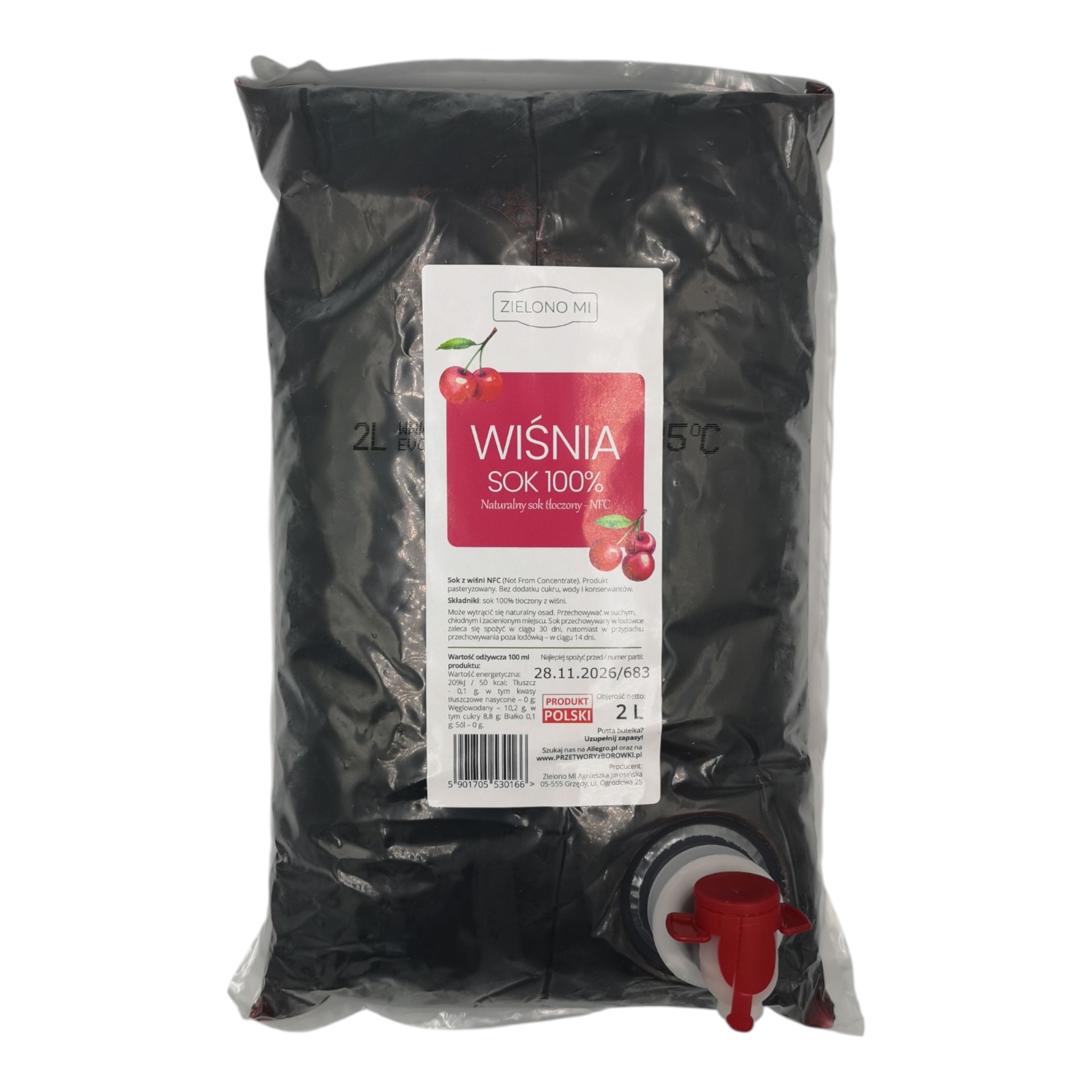 SOK NFC 100 %  z wiśni 2000ml