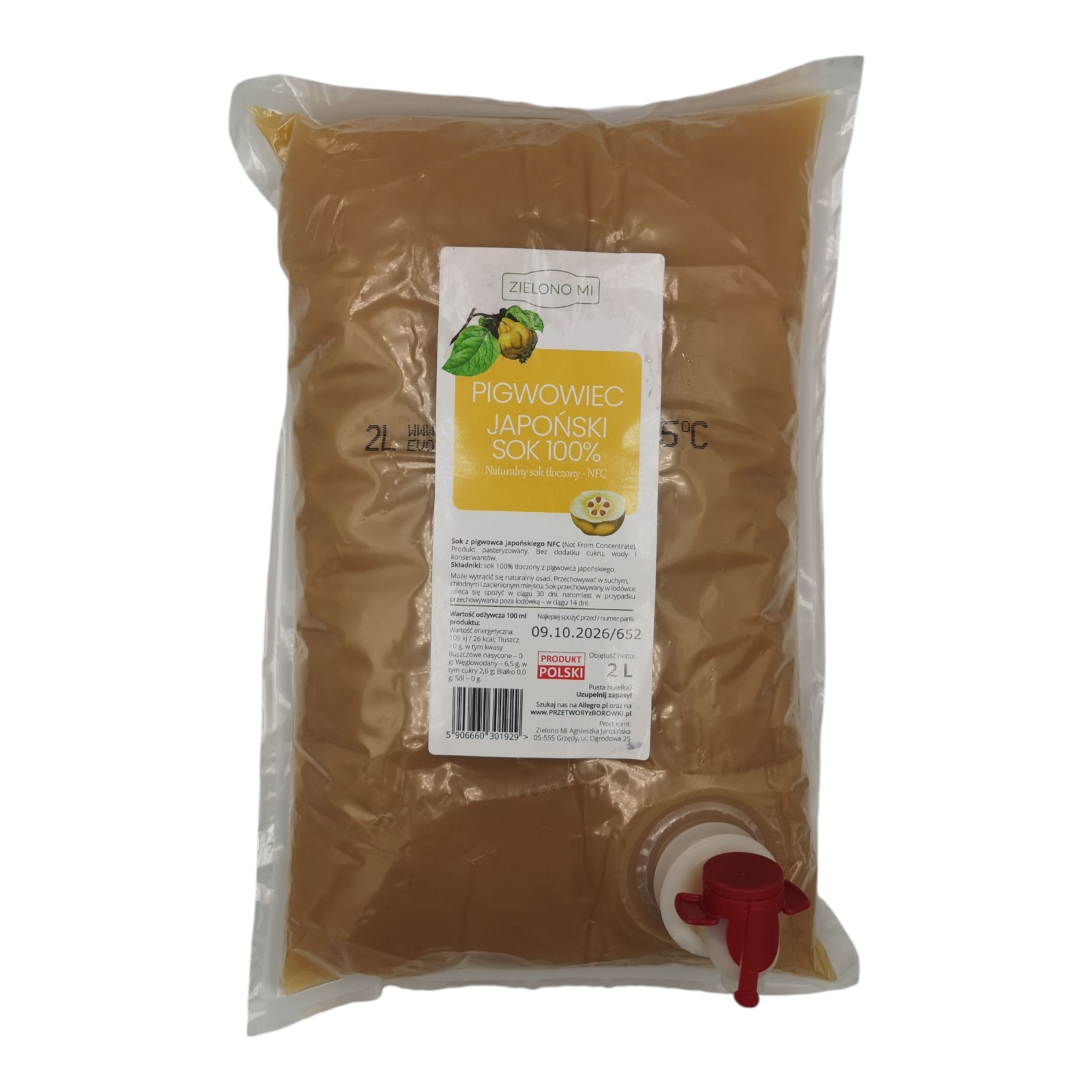 SOK NFC 100 %  z pigwowca japońskiego 2000ml