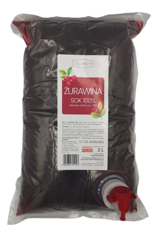 SOK NFC 100 %  z żurawiny 2000ml