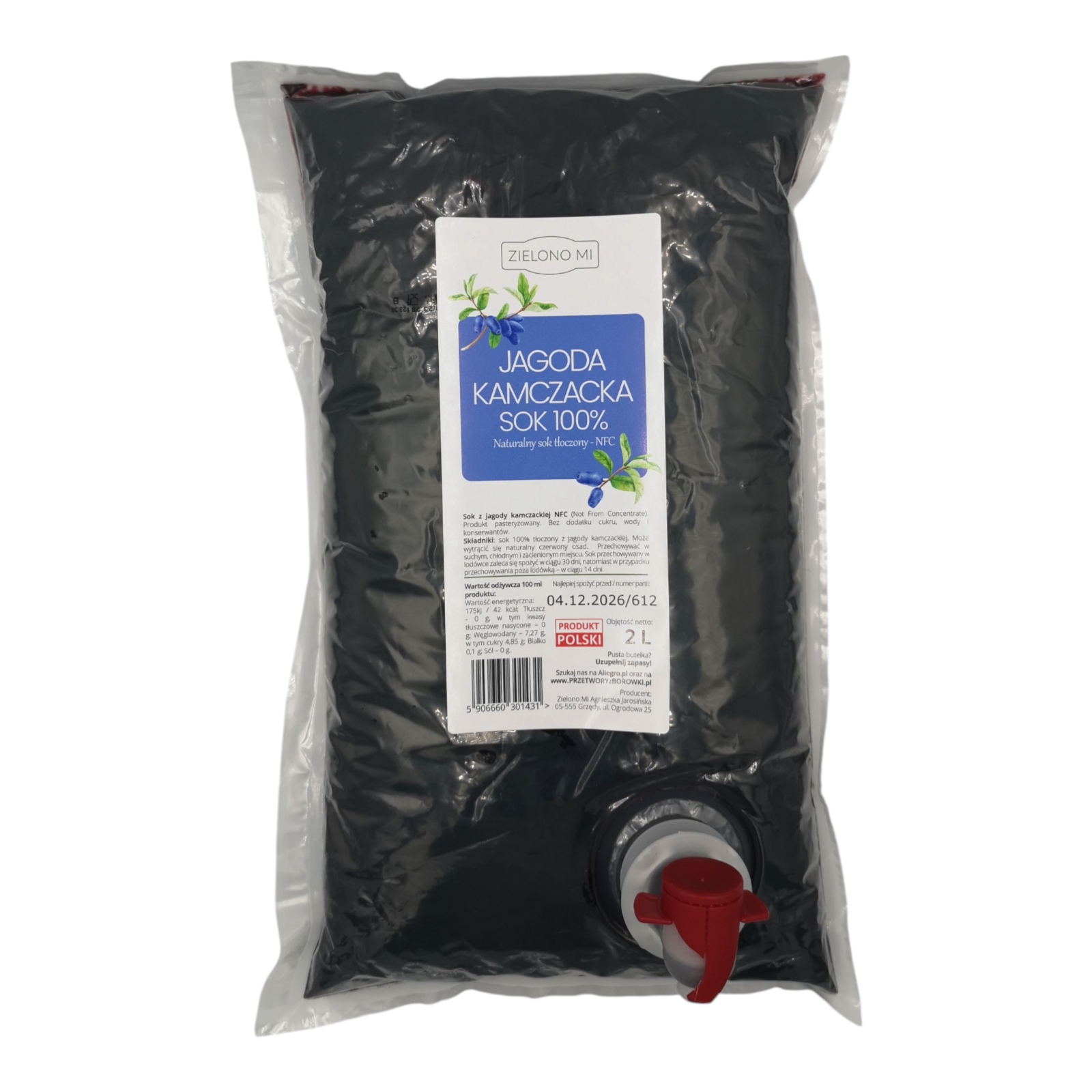 SOK NFC 100 % z jagody kamczackiej 2000ml