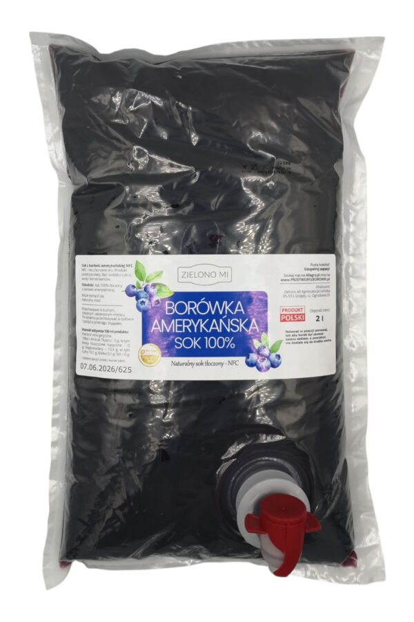 Zielono Mi - Naturalny sok tłoczony Borówka Amerykańska 2000ml
