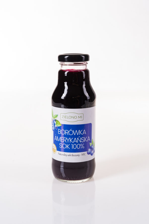 Zielono Mi - Naturalny sok tłoczony Borówka Amerykańska 300ml