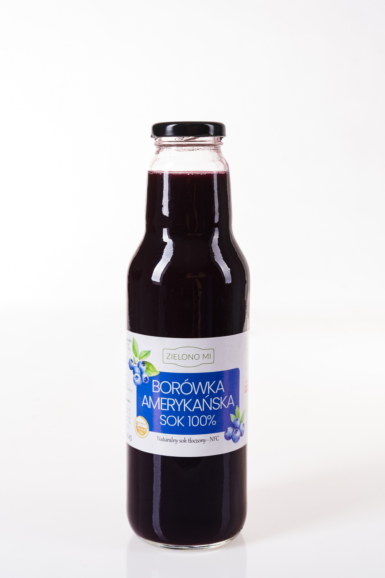 Zielono Mi - Naturalny sok tłoczony Borówka Amerykańska 750ml
