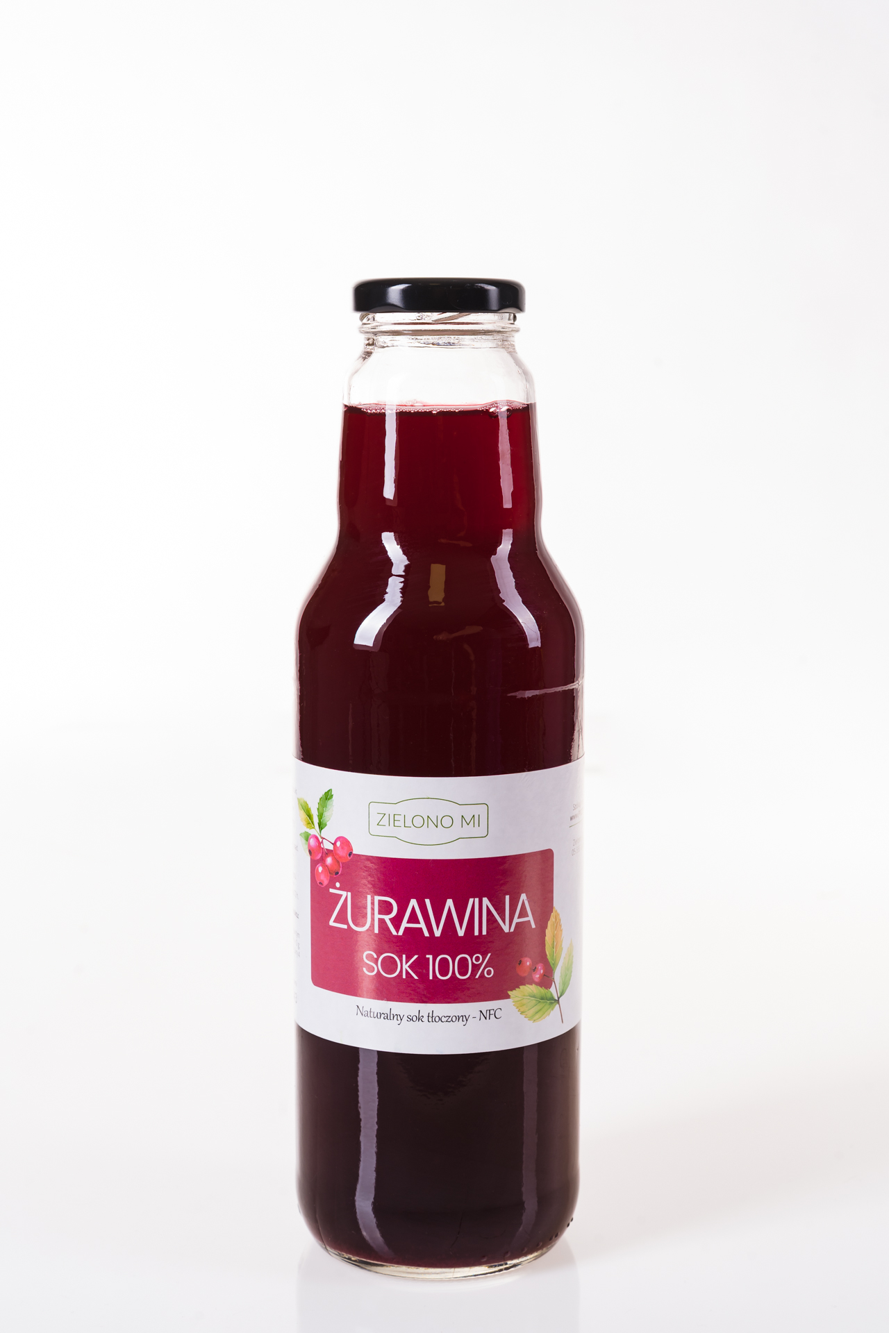 Zielono Mi - Naturalny sok tłoczony Żurawina 750ml
