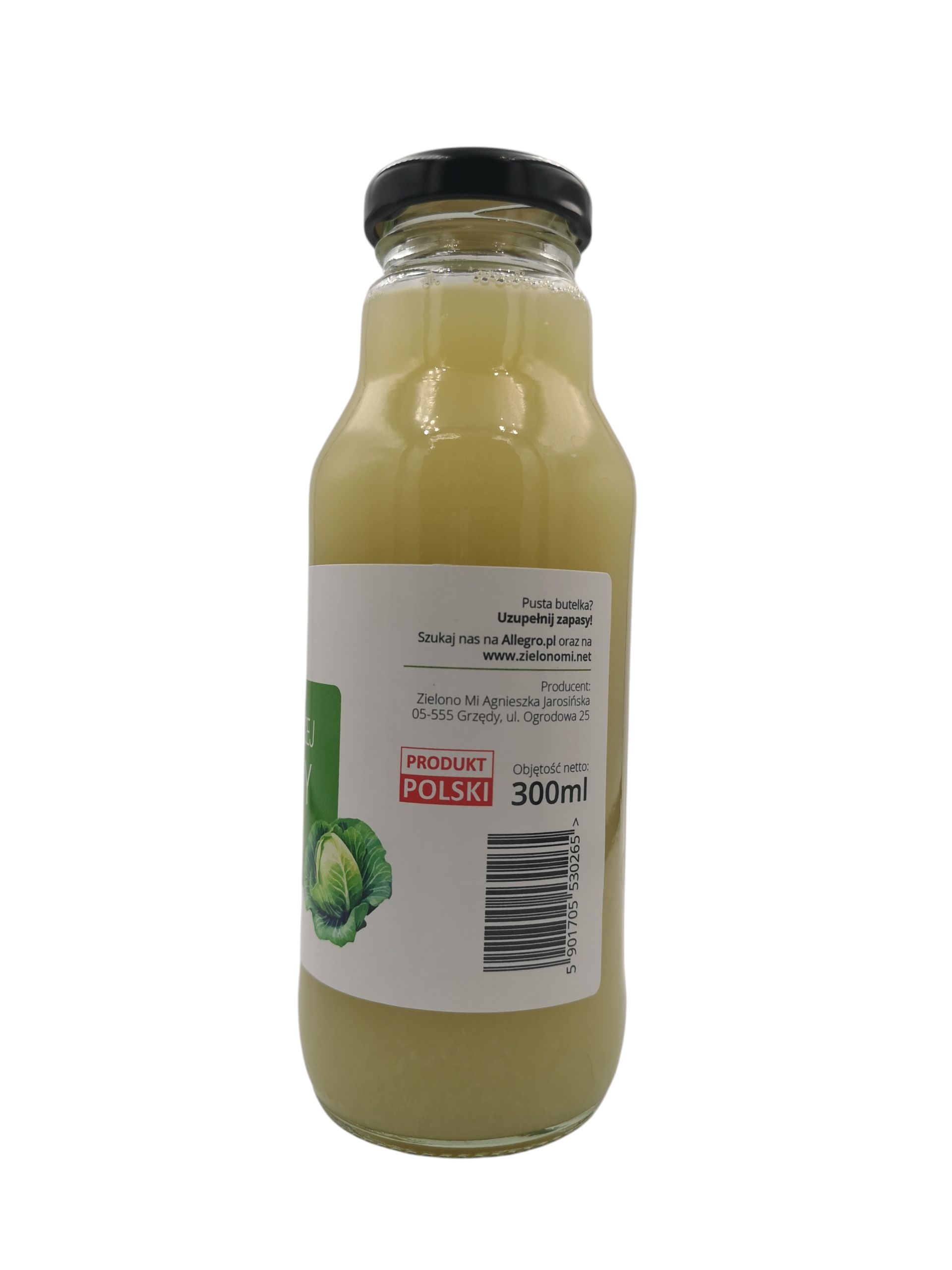 Sok ze świeżej kapusty białej 300 ml - obrazek 3