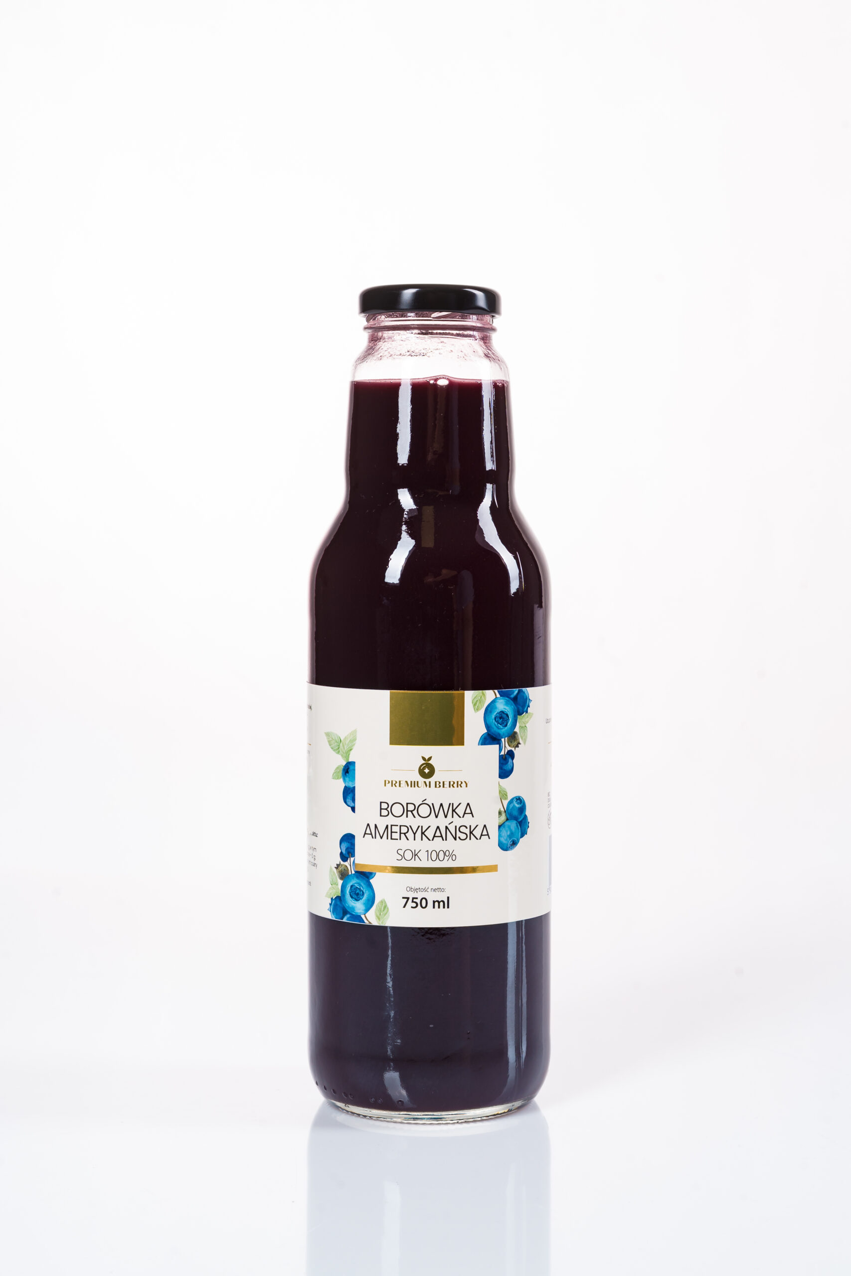 Sok z borówki amerykańskiej Premium 750 ml