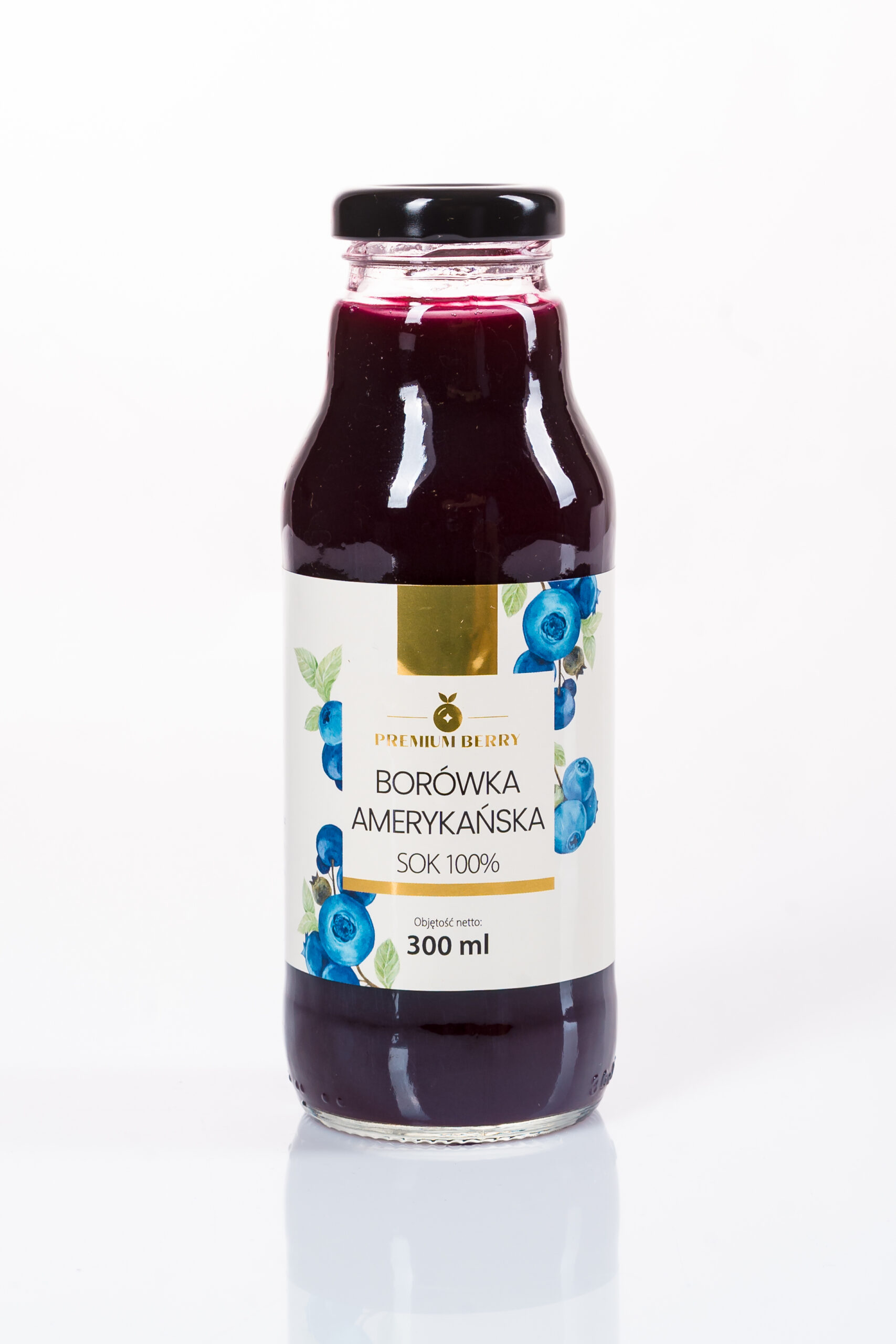 Sok z borówki amerykańskiej 100% Premium - 300 ml