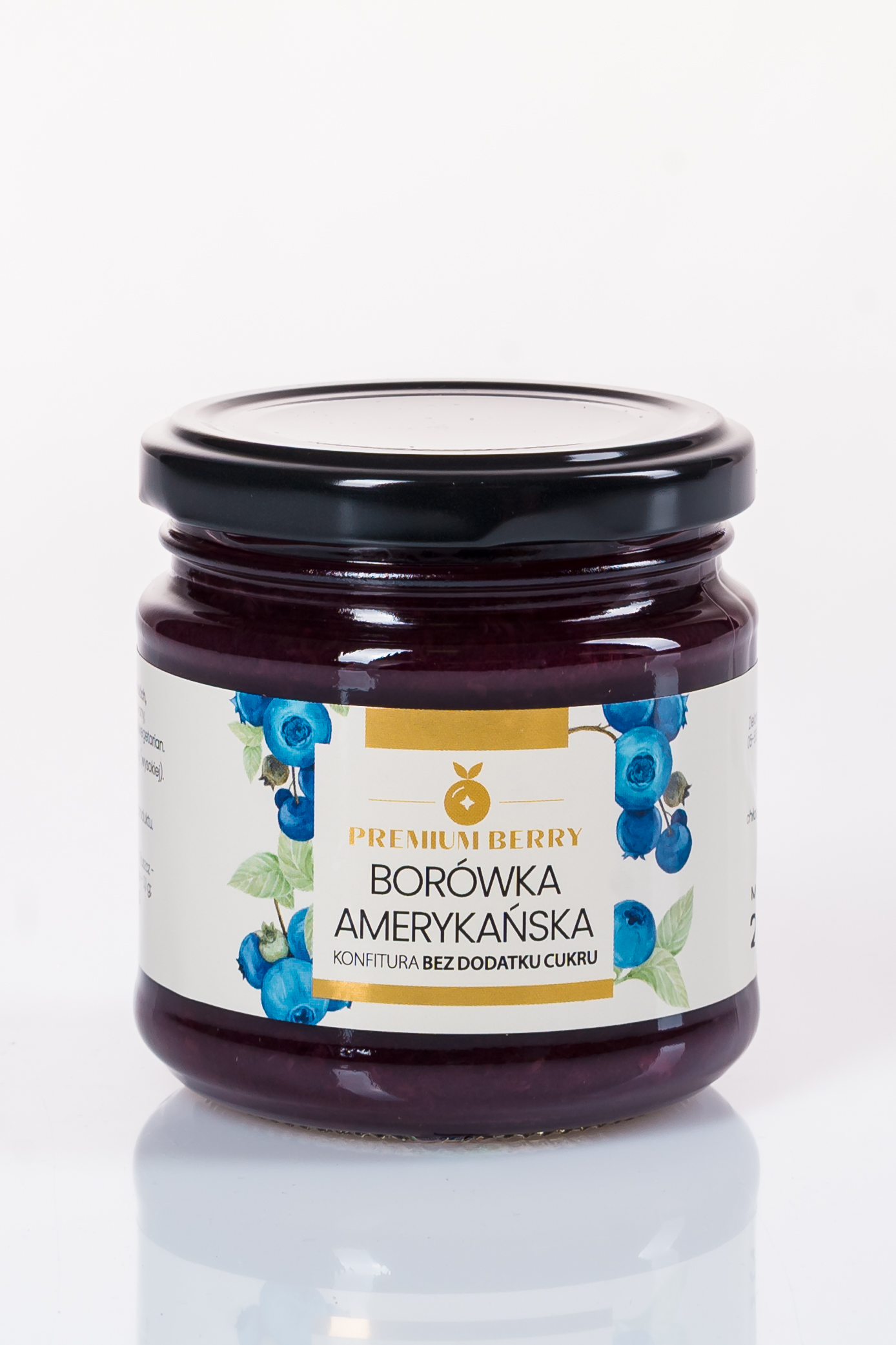 Konfitura z borówki amerykańskiej bez dodatku cukru Premium 210 g