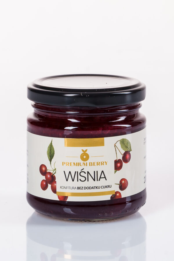 Konfitura z wiśni bez dodatku cukru Premium 200 g