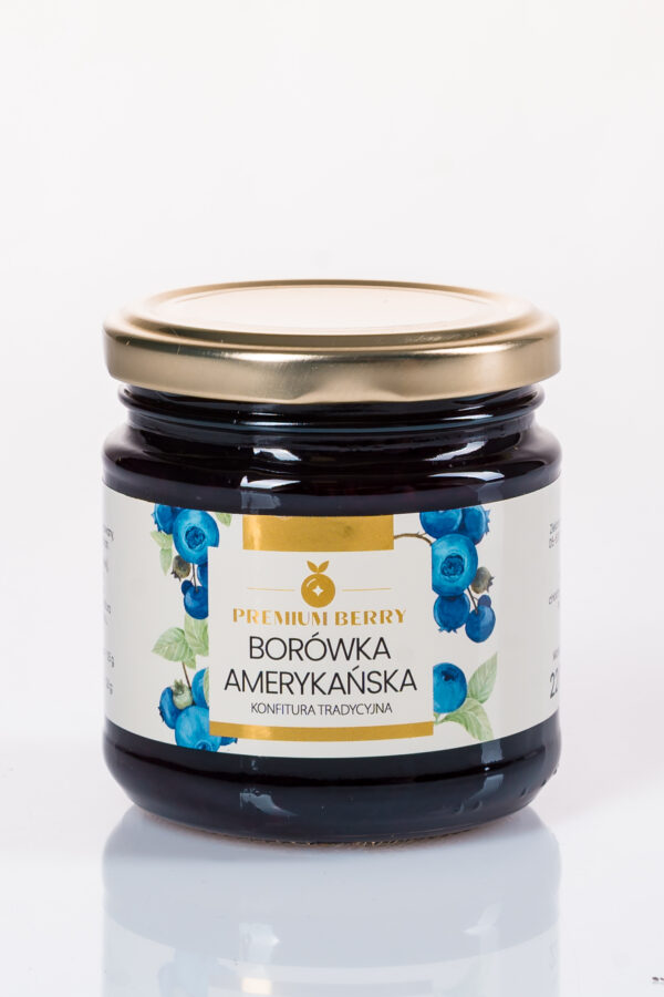 Konfitura z borówki amerykańskiej tradycyjna Premium 220 g