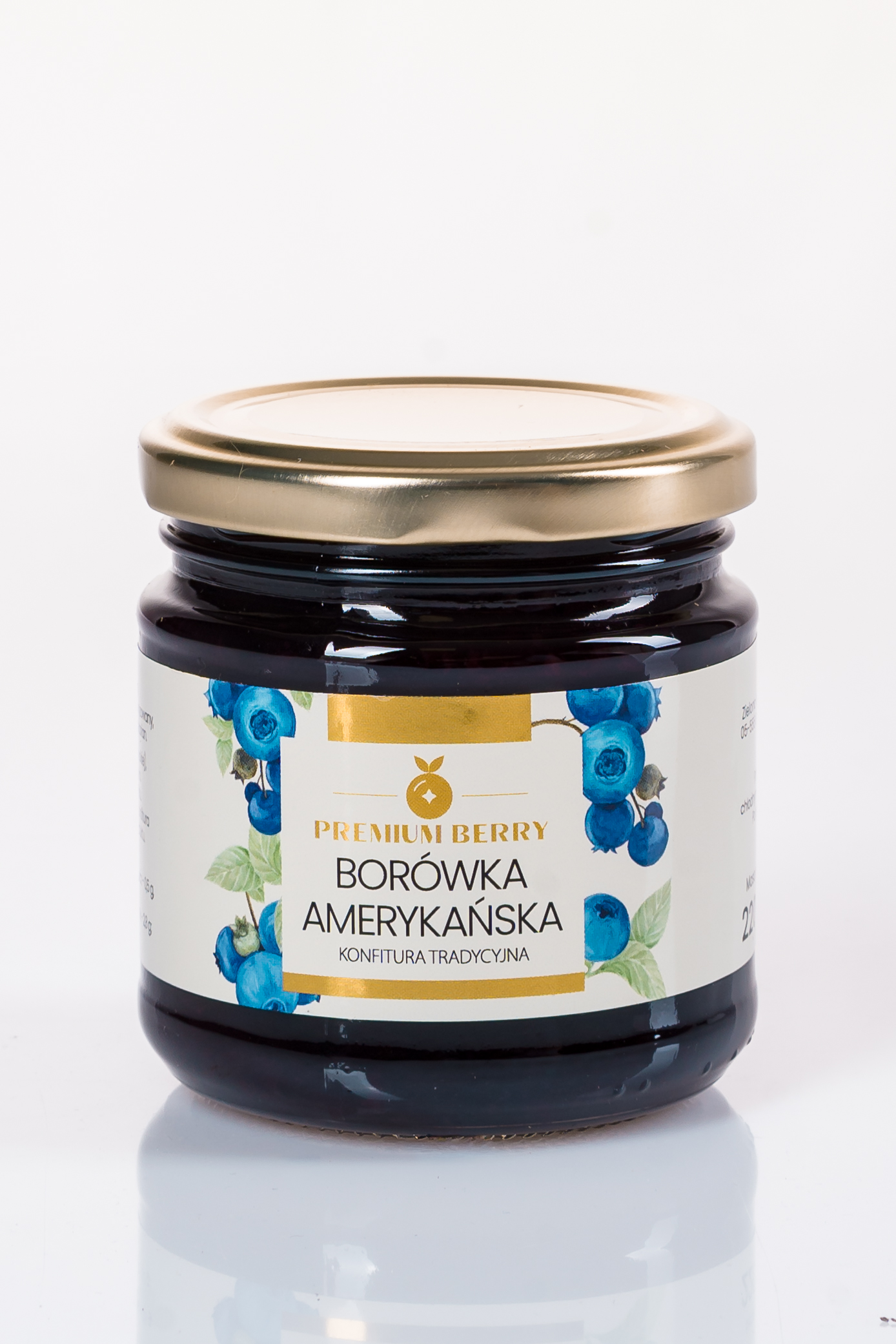 Konfitura z borówki amerykańskiej tradycyjna Premium 220 g