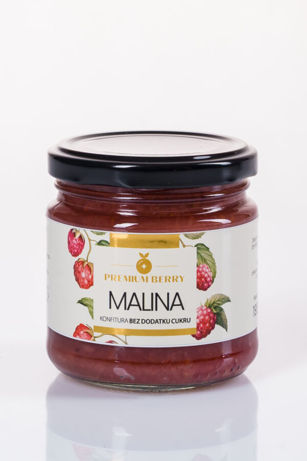 Konfitura z malin bez dodatku cukru Premium  200 g