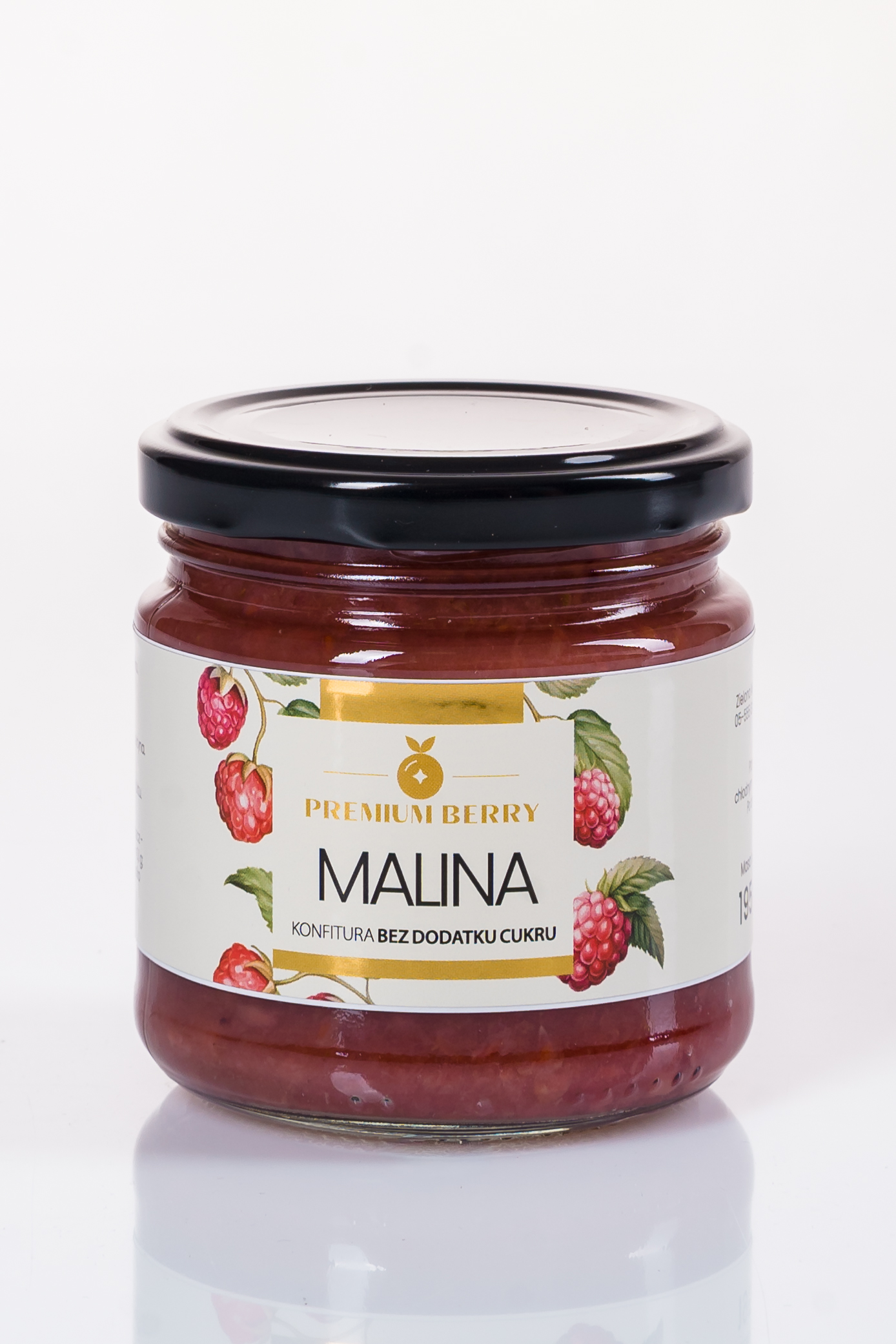 Konfitura z malin bez dodatku cukru Premium  200 g