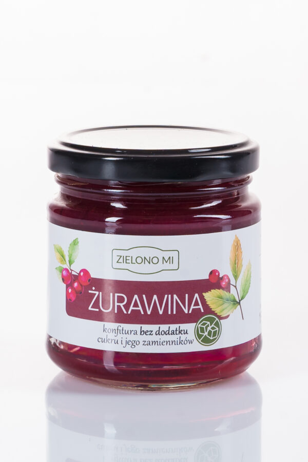 Konfitura z żurawiny bez dodatku cukru 195 g